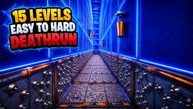 15 Levels Easy To Hard Deathrun — Fortnite Creative map cover art