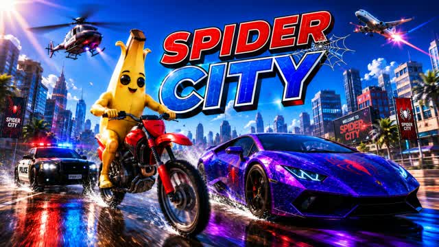 🏢 Drive  SPIDER CITY 🔫 — Fortnite Creative map