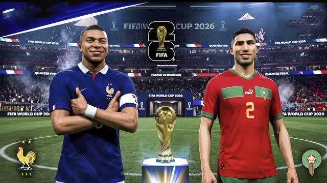 FRANCE vs MOROCCO ⚽️🌎 HAKIMI vs MBAPPE — Fortnite Creative map cover art