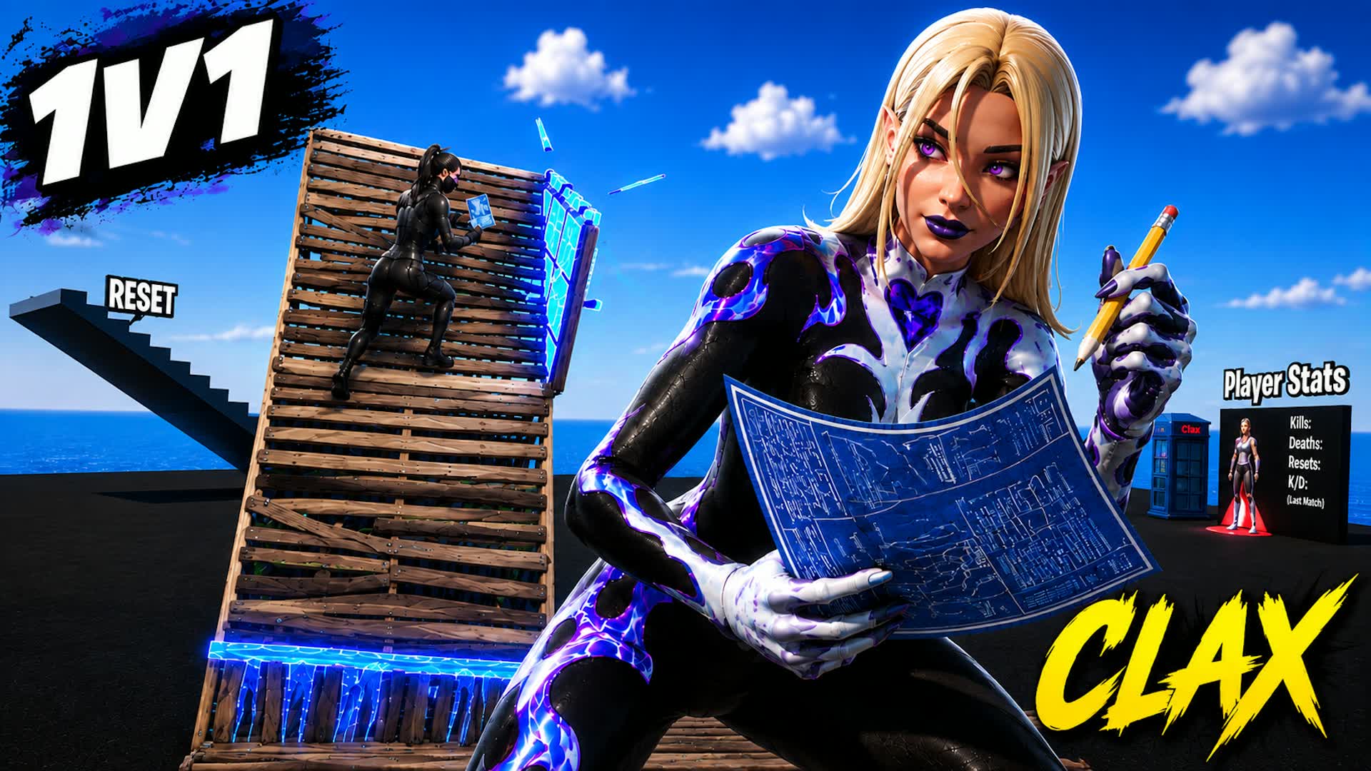 1v1 Build Fights (Clax) — Fortnite Creative map