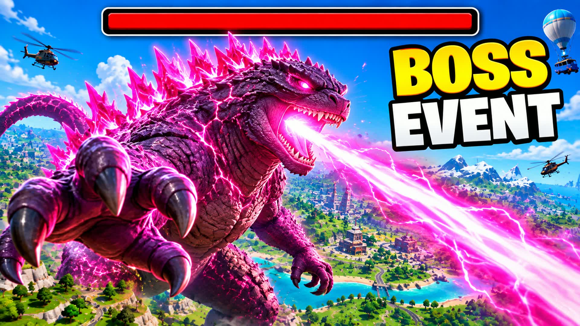 GODZILLA BOSS FIGHT EVENT - BOSSFIGHT — Fortnite Creative map