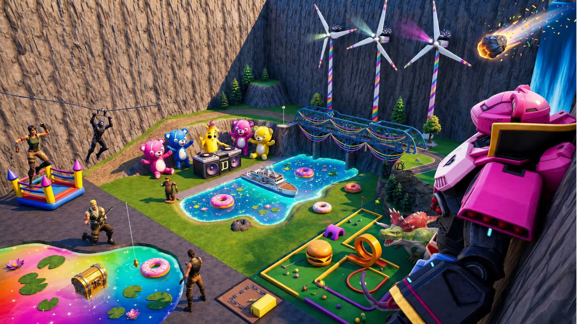 Fun, cars, weapons, and much more — Fortnite Creative map