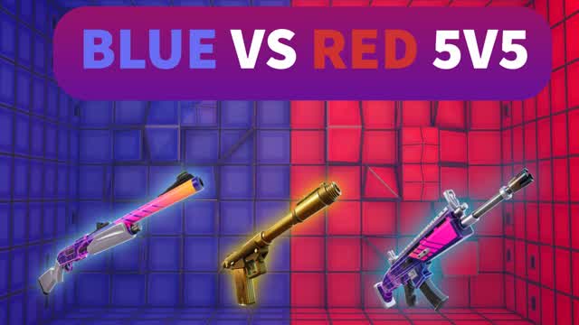 RED VS BLUE 5V5 Zero Building — Fortnite Creative map