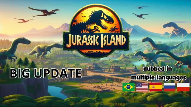 Jurassic Island simulator — Fortnite Creative map cover art