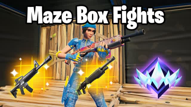 Maze Box Fights 📦 — Fortnite Creative map cover art