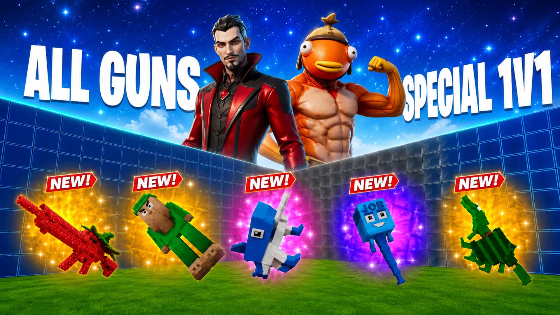 1V1 ALL GUNS & VEHICLE [NEWS] — Fortnite Creative map