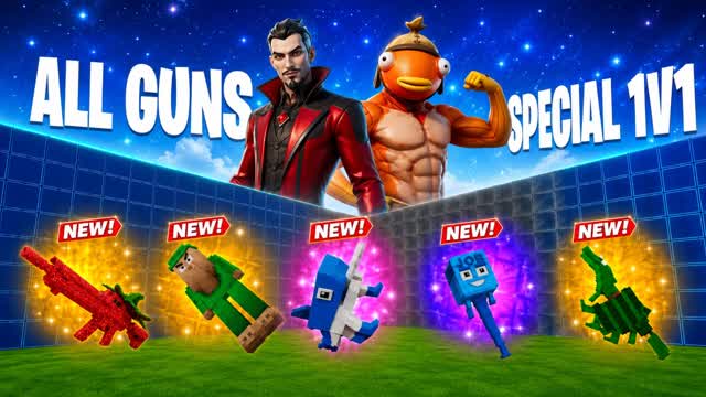 1V1 ALL GUNS & VEHICLE [NEWS] — Fortnite Creative map