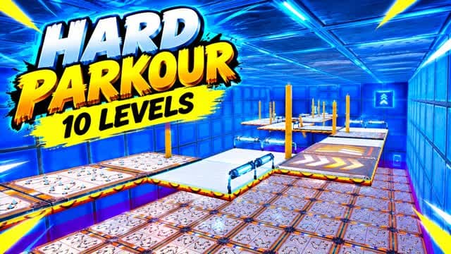 (0330)HARD PARKOUR – 10 LEVELS — Fortnite Creative map cover art