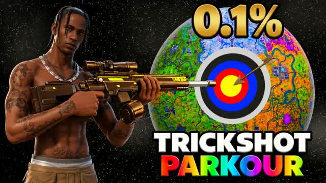 ⭐️INSANE TRICKSHOT PARKOUR🎯 125+ levels — Fortnite Creative map cover art