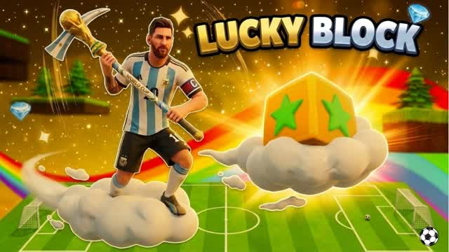 LUCKY BLOCK SUPER SOCCER⚽ — Fortnite Creative map cover art
