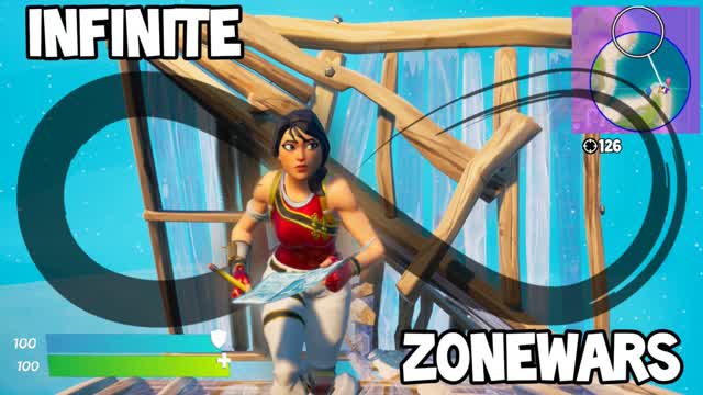 Infinite Zone Wars — Fortnite Creative map cover art
