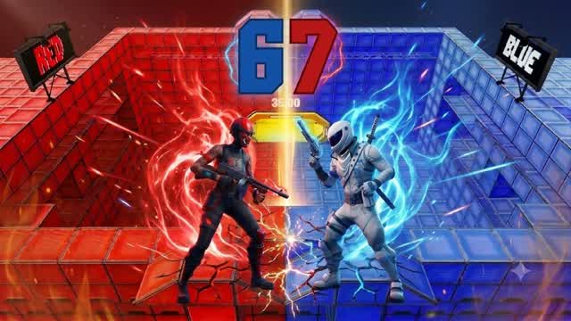 NEW CRAZY SECRET RED VS BLUE 🔴🔵 67 — Fortnite Creative map