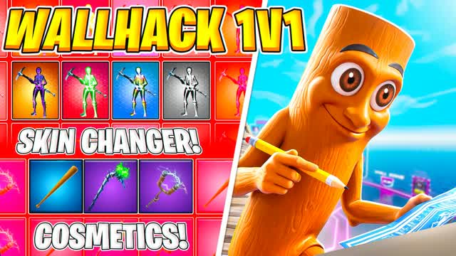 🎵 WALLHACK 1V1 🎯 [100+ SONGS] [MUSIC] — Fortnite Creative map cover art