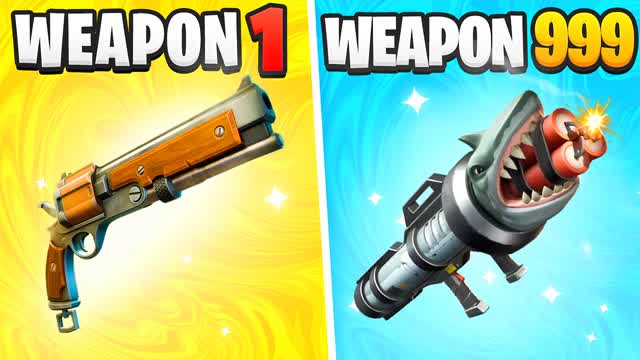 CHAOS GUN GAME🎯ONE SHOT — Fortnite Creative map cover art