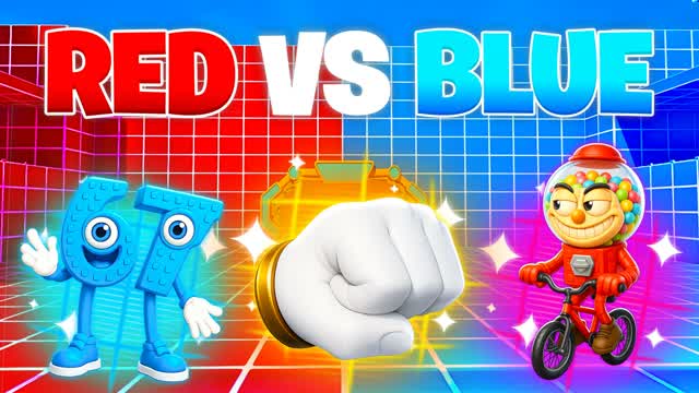 Mystery red vs blue 🔴🔵 — Fortnite Creative map cover art