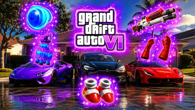 SPIDER][][[]GRAND DRIFT AUTO 6][][][][][ — Fortnite Creative map cover art