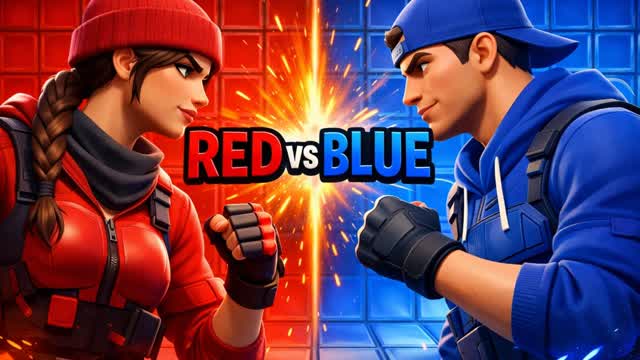 super kpop rouge Vs bleu — Fortnite Creative map cover art
