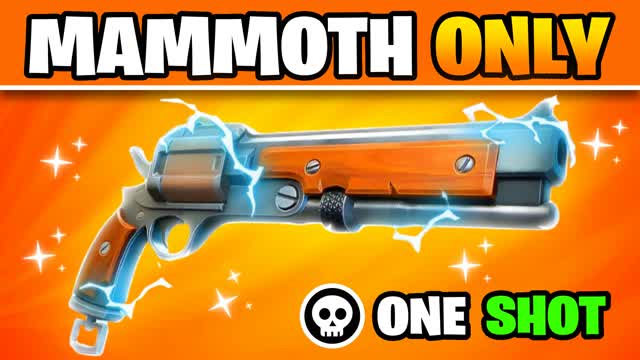 🎯MAMMOTH ONLY ONE SHOT🔫FFA GUN GAME — Fortnite Creative map cover art