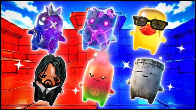 RED VS BLUE SKILL RUSH 🔴🔵 — Fortnite Creative map cover art