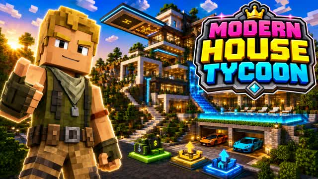 MODERN BLOCK HOUSE TYCOON — Fortnite Creative map cover art