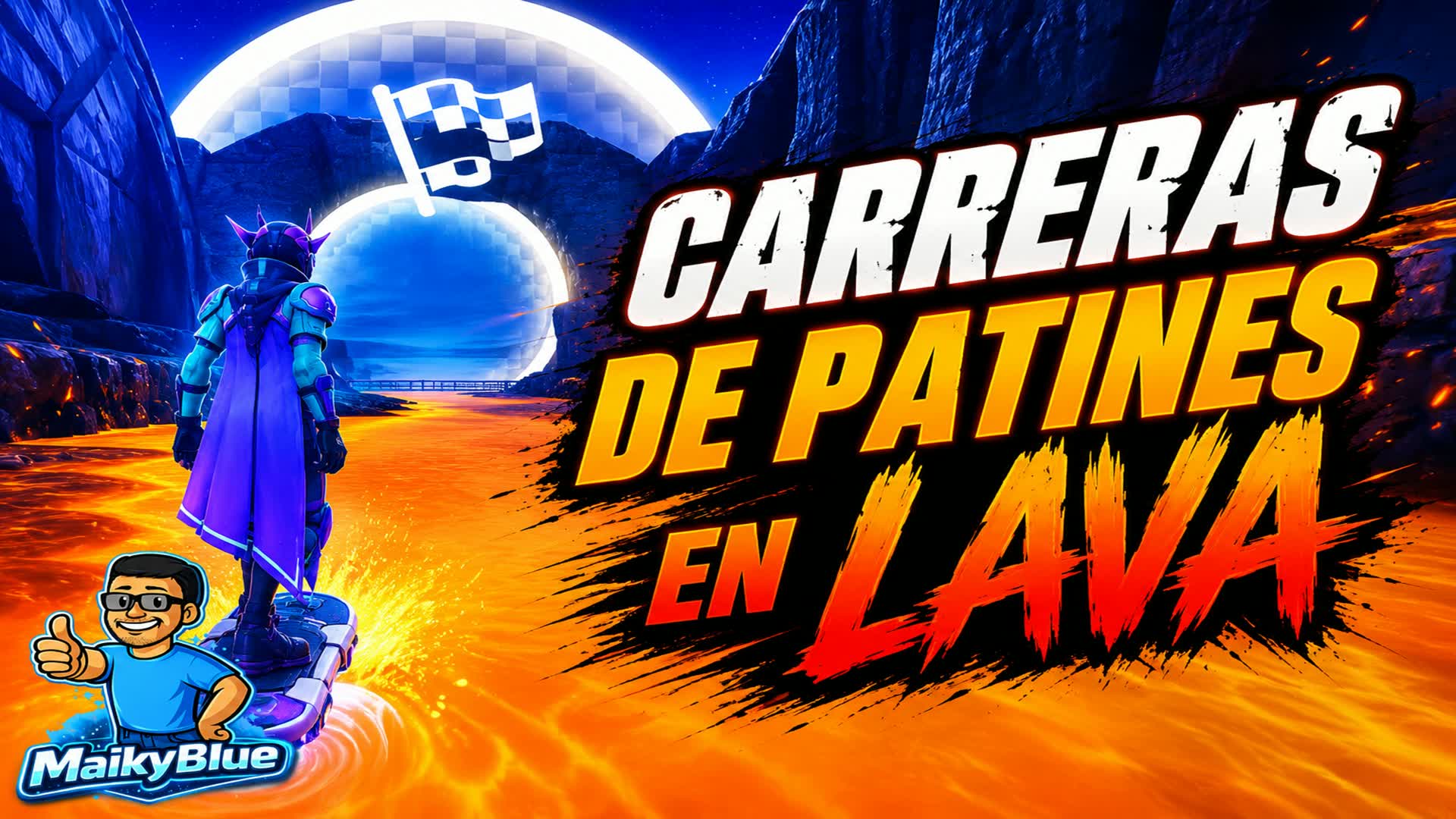 Carrera de patines en lava. — Fortnite Creative map