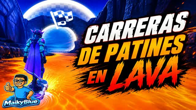 Carrera de patines en lava. — Fortnite Creative map