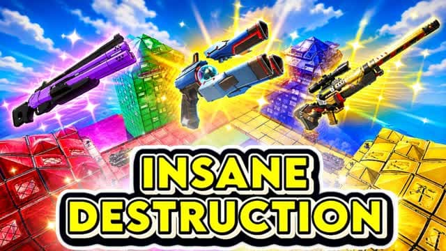INSANE DESTRUCTION💙💚❤️💛 — Fortnite Creative map