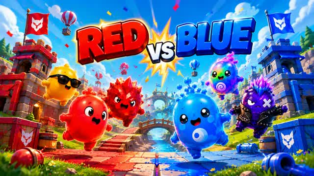 SUPER RED VS BLUE 🌈 FUN BATTLE — Fortnite Creative map cover art