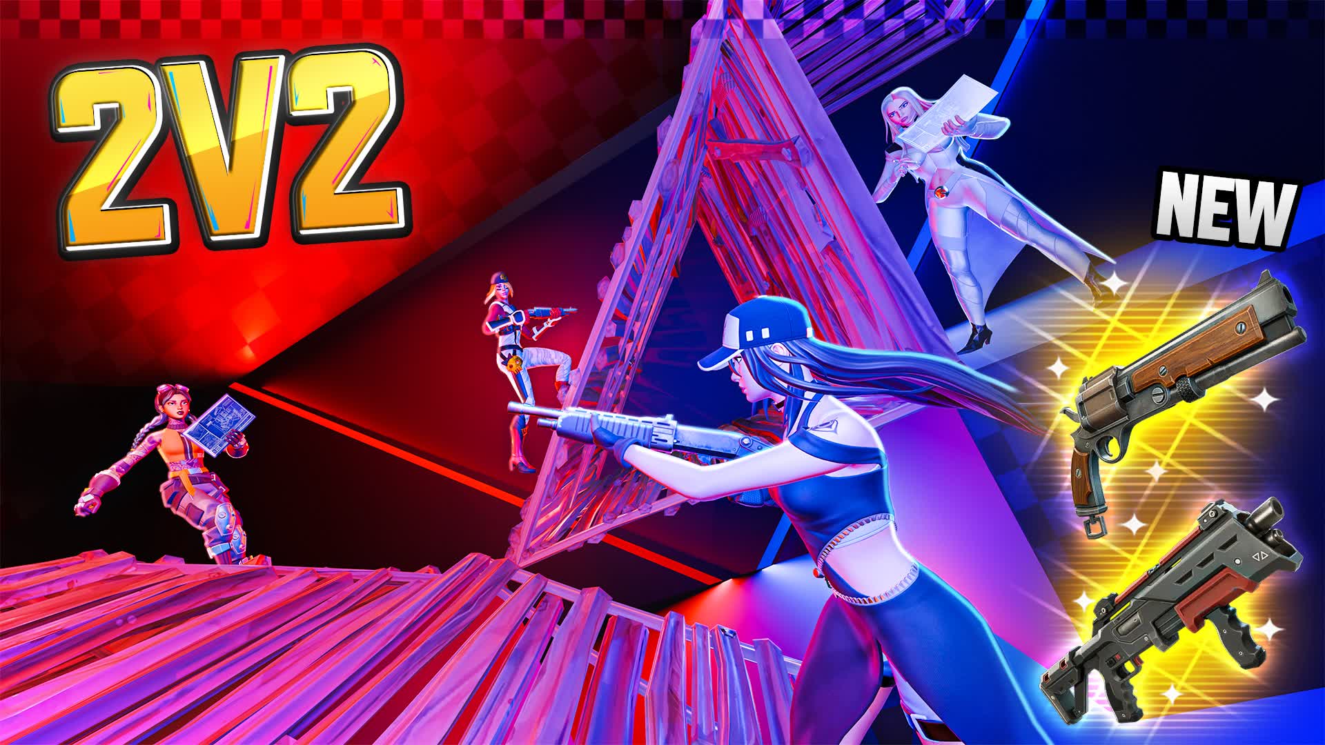 Piece Control Race 2V2 🏁 — Fortnite Creative map