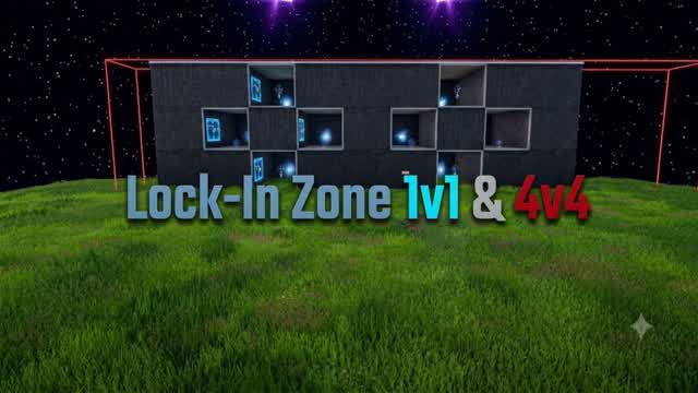 Lock-In Zone 1v1 & 4v4 — Fortnite Creative map cover art