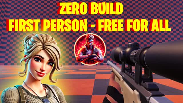 Zero Build - First Person - Free For All — Fortnite Creative map cover art