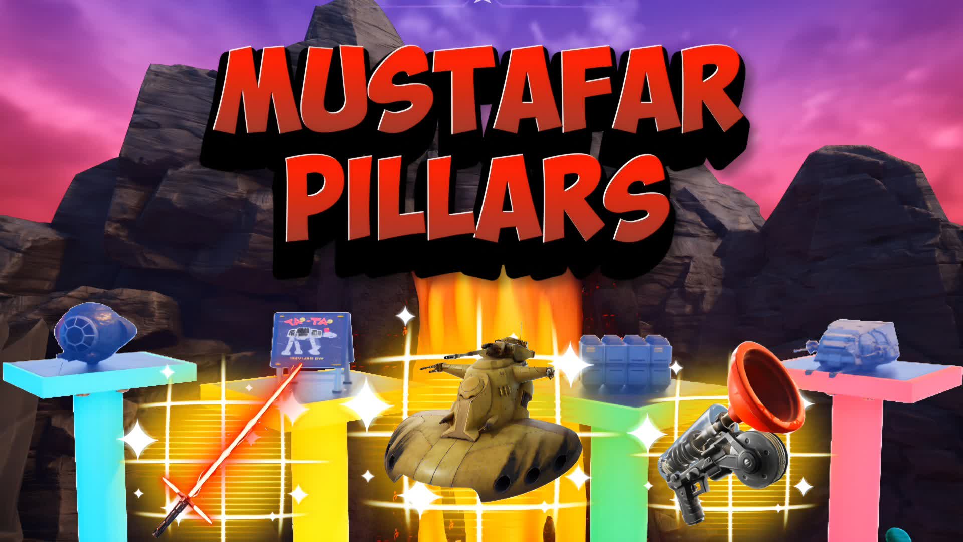 Mustafar Pillars — Fortnite Creative map
