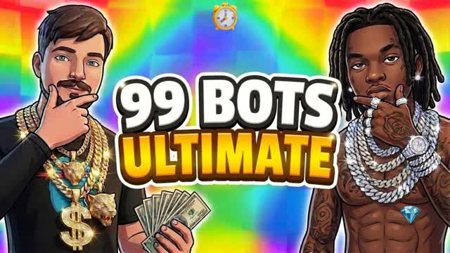 99 BOTS ULTIMATE 🏃‍♀️‍➡️ — Fortnite Creative map cover art