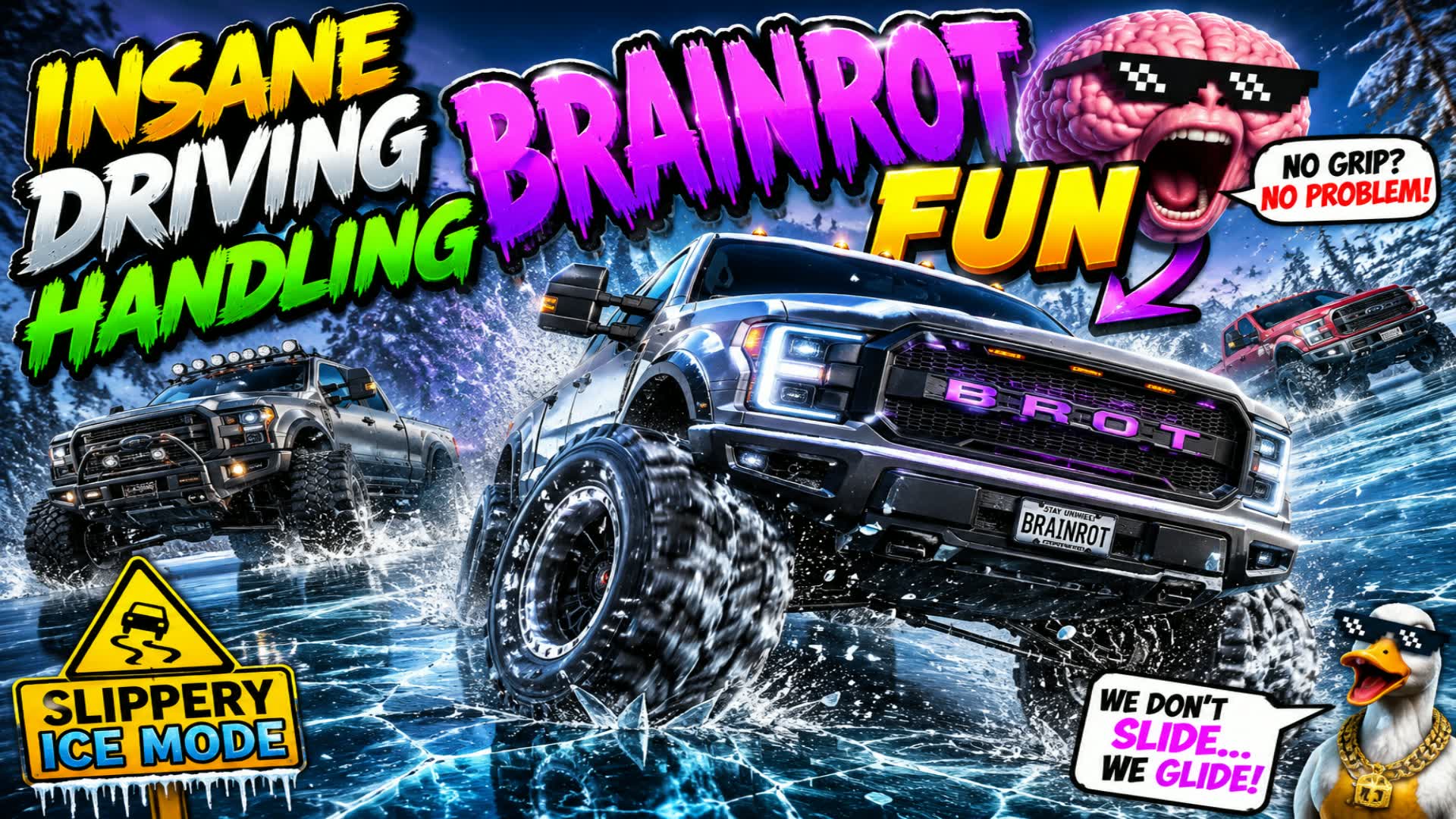 Insane Driving Handling Brainrot Fun — Fortnite Creative map