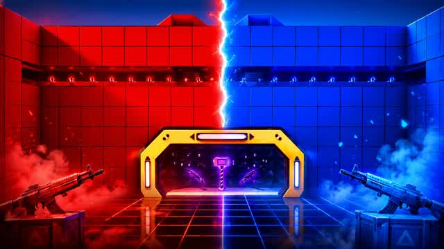 RED VS. BLUE TEAM BATTLE — Fortnite Creative map