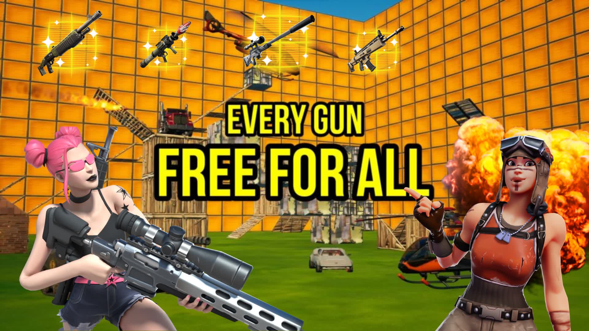 FREE FOR ALL- ALL GUNS — Fortnite Creative map