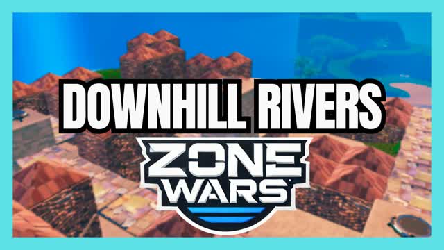 🌀DOWNHILL RIVERS ZONE WARS — Fortnite Creative map cover art