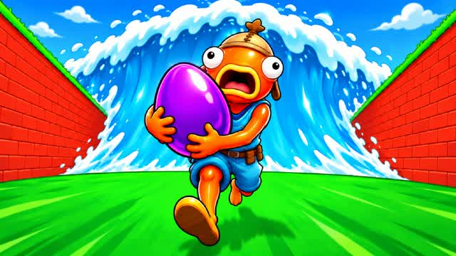 Escape Tsunami For Eggs — Fortnite Creative map cover art