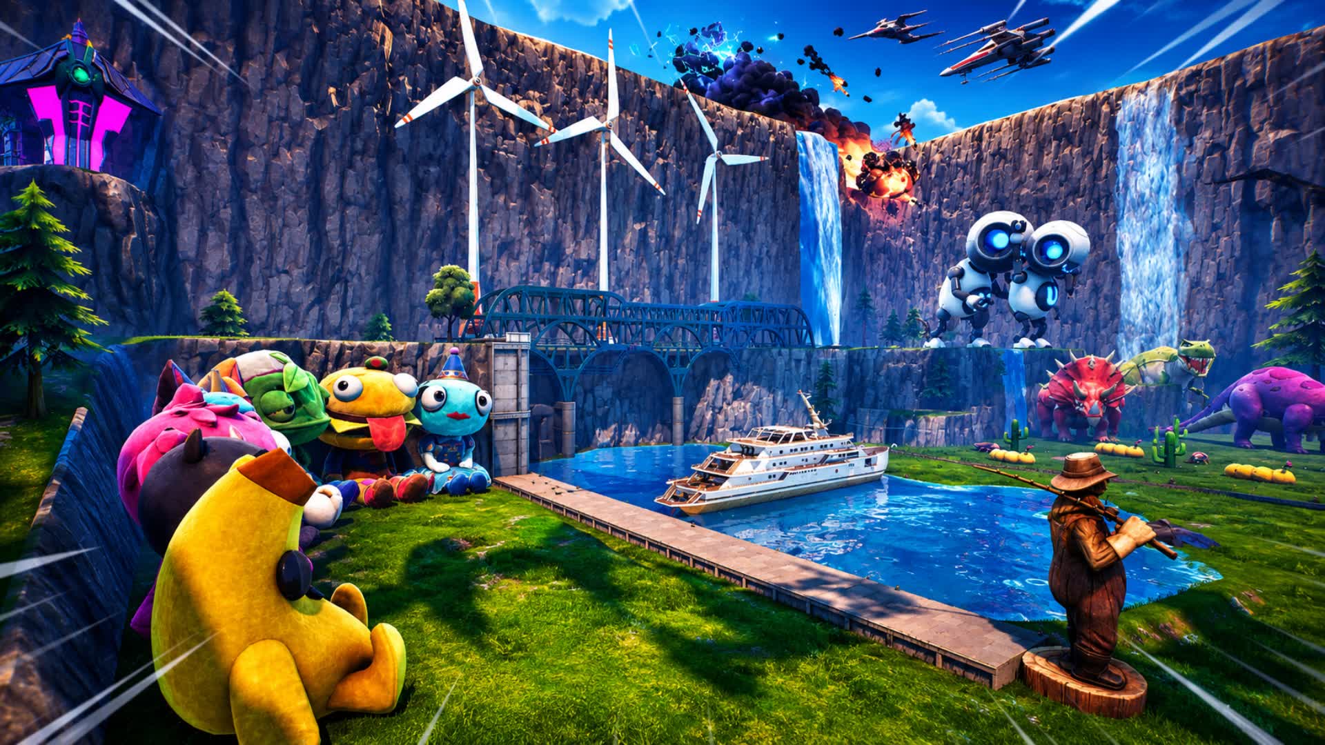 🏎️RACING, RAMPS, CARS, AND WEAPONS🏎️ — Fortnite Creative map