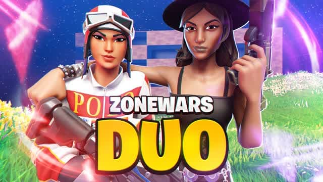 💜 DUO ZONE WARS 30 💜 — Fortnite Creative map cover art
