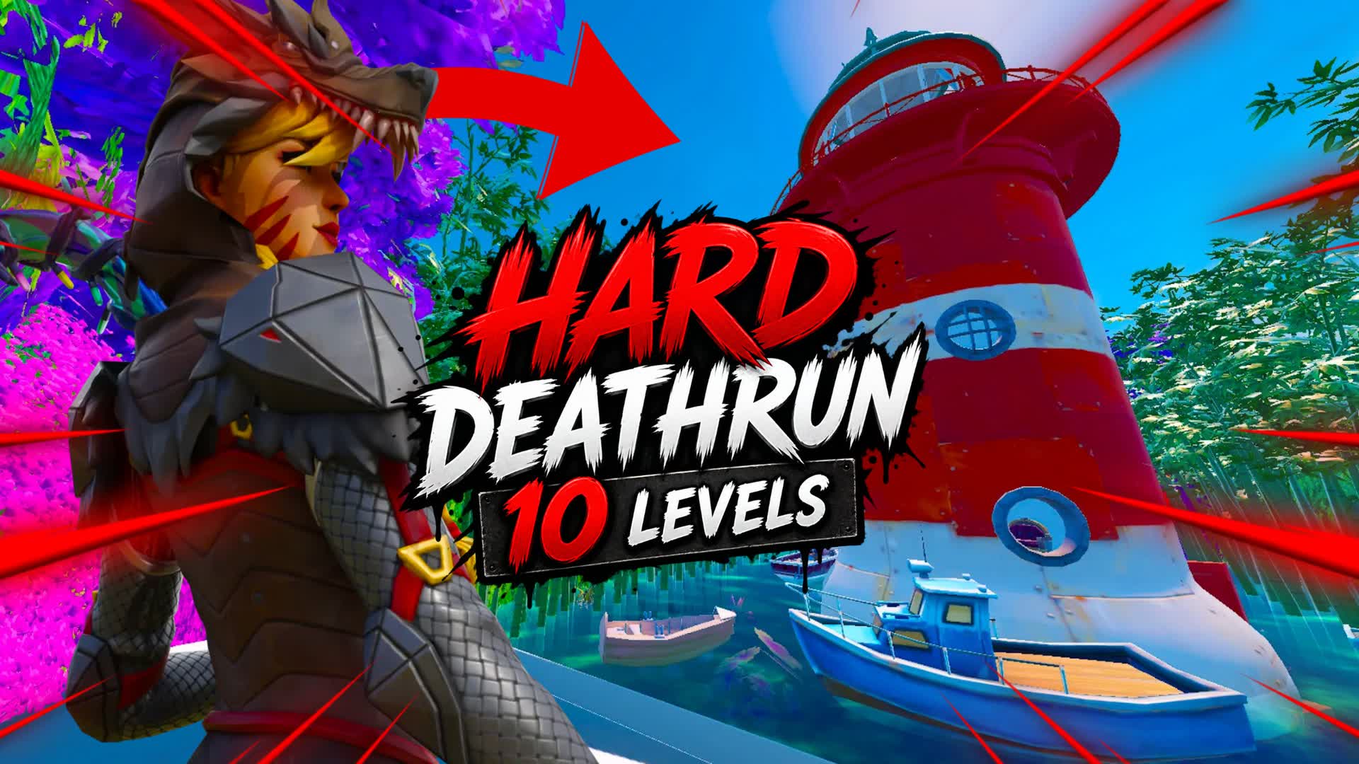HARD DEATH RUN 10 LEVELS ALTAIR — Fortnite Creative map