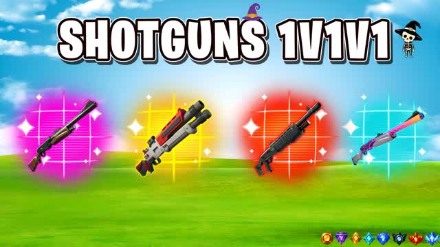 SHOTGUNS 1V1V1 — Fortnite Creative map cover art