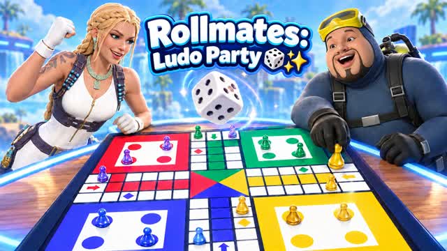 Rollmates: Ludo Party 🎲✨ — Fortnite Creative map cover art