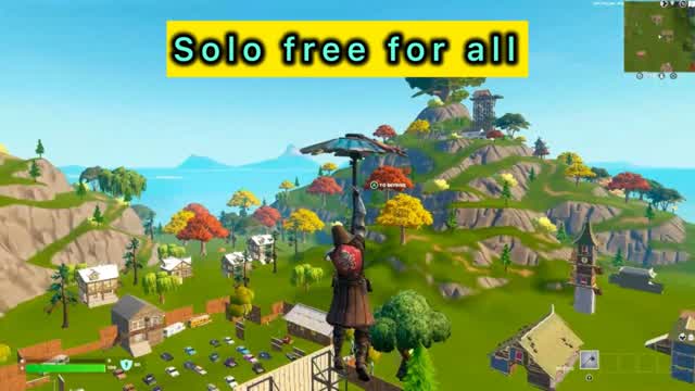Solo Free For All Zero Build — Fortnite Creative map cover art