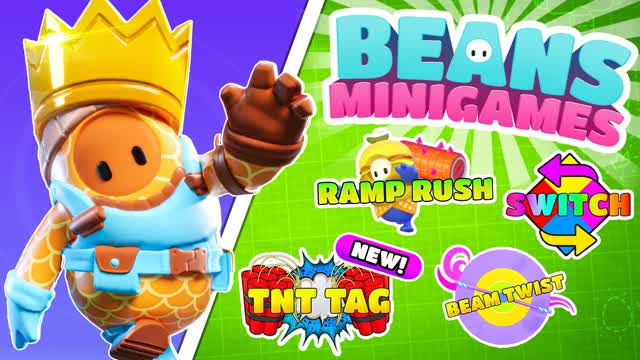 BEANS MINIGAMES 👑 — Fortnite Creative map cover art
