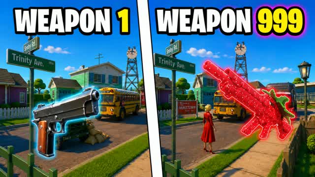 NUKETOWN GUN GAME 🔫 ONE SHOT — Fortnite Creative map