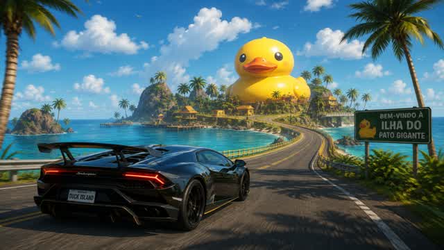 Giant duck walk — Fortnite Creative map