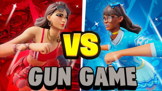 WINTER❄️Vs🔥SUMMER GUN GAME — Fortnite Creative map cover art