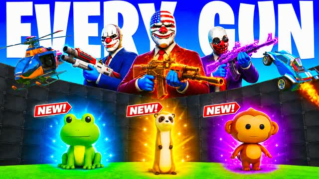 CRAZY 1V1V1 EVERY GUN — Fortnite Creative map