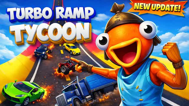 Turbo Ramp Tycoon 🚀 — Fortnite Creative map cover art